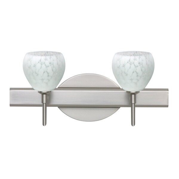 Besa Lighting Tay Tay Vanity, Carrera, Satin Nickel Finish, 2x5W LED 2SW-560519-LED-SN - main